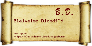 Bleiveisz Dioméd névjegykártya